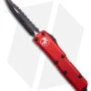 Microtech UTX-85 D/E OTF Automatic Knife Red (3.125" Black Full Serr) 232-3 RD -Blade HQ Shop Microtech UTX 85 D E OTF Automatic Knife Red Black Full Serr 232 3 RD BHQ 181092 kc