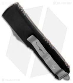 Microtech UTX-85 D/E OTF Automatic Knife Tan G-10 (3.1" Apocalyptic Full Serr) -Blade HQ Shop Microtech UTX 85 D E OTF Automatic Knife Tan G 10 3.125 Apocalyptic Full Serr BHQ 134519 LS Side