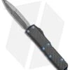 Microtech UTX-85 D/E OTF Automatic Knife CF W/ Blue Ti HW (3.1" Damascus)