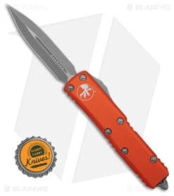 Microtech UTX-85 D/E OTF Automatic Knife Orange (3.13" Apocalyptic) -Blade HQ Shop Microtech UTX 85 DE OTF AK Orange 3in Apocalyptic BHQ 181692 td size
