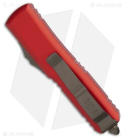 Microtech UTX-85 D/E OTF Automatic Knife Red (3.125" Bronze) 232-13RD 8 Microtech UTX-85 D/E OTF Automatic Knife Red (3.125" Bronze) 232-13RD -Blade HQ Shop Microtech UTX 85 DE OTF AK Red 3in Bronzed BHQ 181685 td side