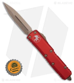 Microtech UTX-85 D/E OTF Automatic Knife Red (3.125" Bronze) 232-13RD 9 Microtech UTX-85 D/E OTF Automatic Knife Red (3.125" Bronze) 232-13RD -Blade HQ Shop Microtech UTX 85 DE OTF AK Red 3in Bronzed BHQ 181685 td size