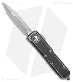 Microtech UTX-85 D/E OTF Automatic Knife Black Distressed (3.125" Apoc Serr)