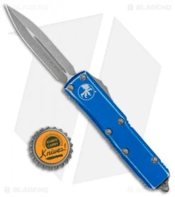 Microtech UTX-85 D/E OTF Automatic Knife Distressed Blue (3.125" Apocalyptic) -Blade HQ Shop Microtech UTX 85 DE OTF Auto Distressed Blue Apocalyptic 232 10DBL BHQ 101659 jr bottlecap