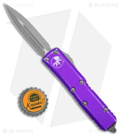 Microtech UTX-85 D/E OTF Automatic Knife Distressed Purple (3.1" Apocalyptic SW) -Blade HQ Shop Microtech UTX 85 DE OTF Auto Distressed Purple Apocalyptic BHQ 178754 jr bottlecap
