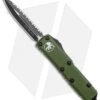 Microtech UTX-85 D/E OTF Automatic Knife OD Green (3.125" Black Full Serr) -Blade HQ Shop Microtech UTX 85 DE OTF Auto OD Green Black Full Serr 232 3OD BHQ 97546 jr