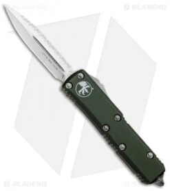 Microtech UTX-85 D/E OTF Automatic Knife OD Green (3.125" Satin Full Serr)
