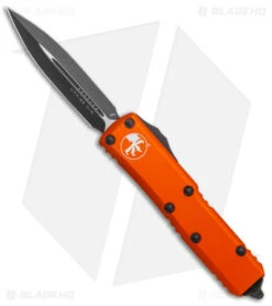 Microtech UTX-85 D/E OTF Auto Knife Orange Al (3.125" Black) 232-10 OR