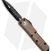 Microtech UTX-85 D/E OTF Automatic Knife Tan (3.125" Black) 232-1TA -Blade HQ Shop Microtech UTX 85 DE OTF Auto Tan Black 232 1TA BHQ 81508 jr 1