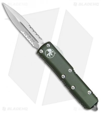 Microtech UTX-85 D/E OTF Auto Knife OD Green (3.125" Stonewash Serr) 232-11OD 3 Microtech UTX-85 D/E OTF Auto Knife OD Green (3.125" Stonewash Serr) 232-11OD