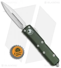 Microtech UTX-85 D/E OTF Automatic Knife OD Green (3.125" Satin) 232-4OD -Blade HQ Shop Microtech UTX 85 DE OTF OD Green Satin 232 4 OD BHQ 80384 jr bottlecap 2