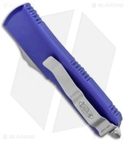 Microtech UTX-85 D/E OTF Automatic Knife Purple (3.125" Satin) 232-4PU -Blade HQ Shop Microtech UTX 85 DE OTF Purple Satin 232 4PU BHQ 93393 jr side