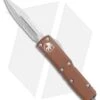Microtech UTX-85 D/E OTF Auto Knife Tan (3.125" Stonewash Serr) -Blade HQ Shop Microtech UTX 85 DE OTF Tan SW Serr 232 11TA BHQ 98515 jr 1