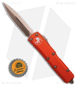Microtech UTX-85 Dagger D/E OTF Auto Knife Orange Al (3.1" Serr Bronze) 232-15OR 9 Microtech UTX-85 Dagger D/E OTF Auto Knife Orange Al (3.1" Serr Bronze) 232-15OR -Blade HQ Shop Microtech UTX 85 Dagger DE OTF AK Orange 3in Bronze BHQ 181093 td size