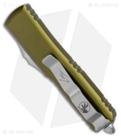 Microtech UTX-85 Hellhound Signature Series OTF Automatic Knife OD Green (3" SW) -Blade HQ Shop Microtech UTX 85 Hellhound Signature Series OTF Auto OD Green SW BHQ 179048 jr side