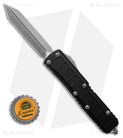 Microtech UTX-85 II Spartan OTF Automatic Knife Black (3.1" Apocalyptic) -Blade HQ Shop Microtech UTX 85 II Spartan OTF AK Black 3in Apocalyptic BHQ 175397 td size