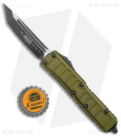 Microtech UTX-85 II T/E Signature Series Tanto OTF Knife OD Green (3" Two-Tone) -Blade HQ Shop Microtech UTX 85 II TE Signature Series Tanto OTF OD Green TT BHQ 146590 jr bottlecap