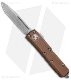 Microtech UTX-85 S/E OTF Automatic Knife Tan (3.125" Stonewash)