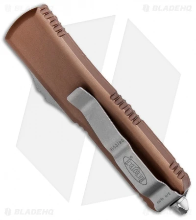 Microtech UTX-85 S/E OTF Automatic Knife Tan (3.125" Stonewash Serr) 5 Microtech UTX-85 S/E OTF Automatic Knife Tan (3.125" Stonewash Serr) - Image 3