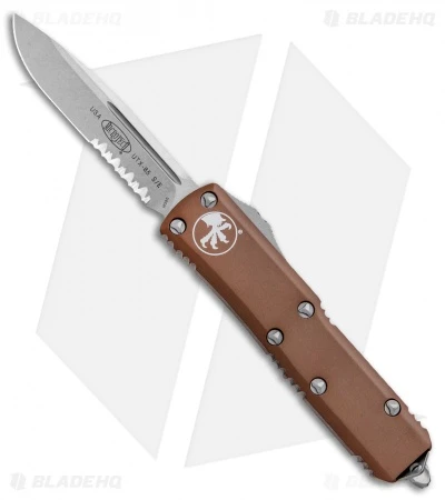 Microtech UTX-85 S/E OTF Automatic Knife Tan (3.125" Stonewash Serr) 3 Microtech UTX-85 S/E OTF Automatic Knife Tan (3.125" Stonewash Serr)