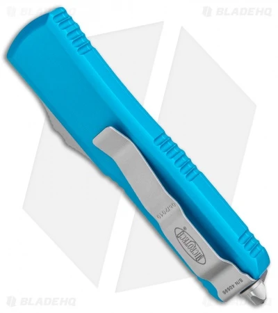 Microtech UTX-85 S/E OTF Automatic Knife Turquoise (3.125" Satin Serr) 5 Microtech UTX-85 S/E OTF Automatic Knife Turquoise (3.125" Satin Serr) - Image 3