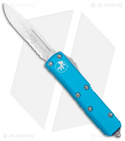 Microtech UTX-85 S/E OTF Automatic Knife Turquoise (3.125" Satin Serr) 3 Microtech UTX-85 S/E OTF Automatic Knife Turquoise (3.125" Satin Serr)