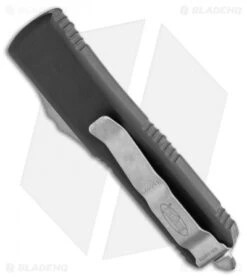 Microtech UTX-85 S/E OTF Automatic Black (3.1" Apocalyptic Serr) 231-11AP -Blade HQ Shop Microtech UTX 85 SE OTF Automatic Black 3.125 Apocalyptic Serr 231 11AP BHQ 118833 LS Side