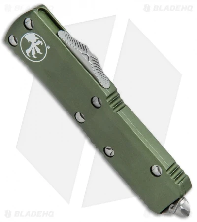 Microtech UTX-85 S/E OTF Automatic Knife OD Green (3.125" Stonewash Serr) 4 Microtech UTX-85 S/E OTF Automatic Knife OD Green (3.125" Stonewash Serr) - Image 2