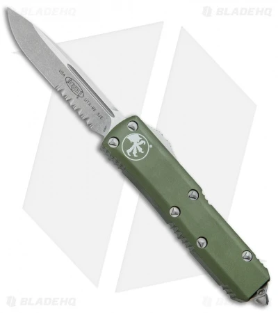 Microtech UTX-85 S/E OTF Automatic Knife OD Green (3.125" Stonewash Serr) 3 Microtech UTX-85 S/E OTF Automatic Knife OD Green (3.125" Stonewash Serr)