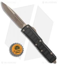 Microtech UTX-85 II Signature Series Drop Point OTF Black (3.1" Bronze Apoc) -Blade HQ Shop Microtech UTX 85 SE Signature Series Auto Black Bronze 231II 13APS BHQ 137104 jr bottlecap