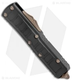 Microtech UTX-85 II Signature Series Drop Point OTF Black (3.1" Bronze Apoc) -Blade HQ Shop Microtech UTX 85 SE Signature Series Auto Black Bronze 231II 13APS BHQ 137104 jr spine