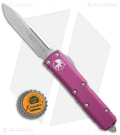 Microtech UTX-85 S/E OTF Automatic Knife Violet (3.125" Stonewash) 231-10VI 6 Microtech UTX-85 S/E OTF Automatic Knife Violet (3.125" Stonewash) 231-10VI - Image 4