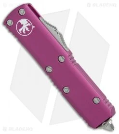 Microtech UTX-85 S/E OTF Automatic Knife Violet (3.125" Stonewash) 231-10VI 8 Microtech UTX-85 S/E OTF Automatic Knife Violet (3.125" Stonewash) 231-10VI -Blade HQ Shop Microtech UTX 85 SE Violet stonewash BHQ 74304 er spine 2
