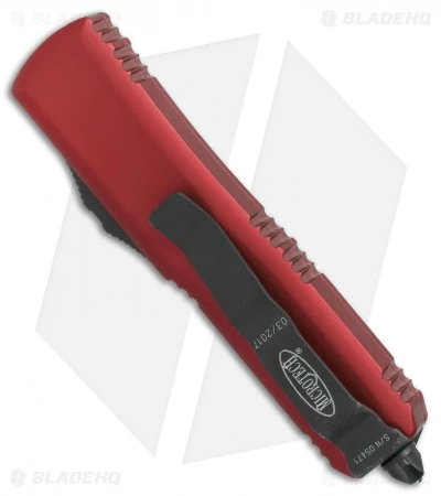 Microtech UTX-85 S/E OTF Automatic Knife Red (3.125" Black Serr) 231-2RD 5 Microtech UTX-85 S/E OTF Automatic Knife Red (3.125" Black Serr) 231-2RD - Image 3