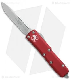 Microtech UTX-85 S/E OTF Automatic Knife Red (3.125" Stonewash) 231-10RD