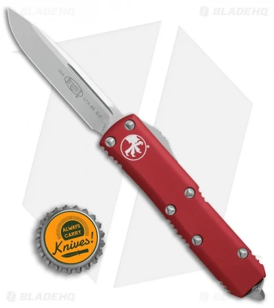 Microtech UTX-85 S/E OTF Automatic Knife Red (3.125" Stonewash) 231-10RD 6 Microtech UTX-85 S/E OTF Automatic Knife Red (3.125" Stonewash) 231-10RD - Image 4