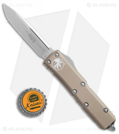 Microtech UTX-85 S/E OTF Automatic Knife Tan (3.125" Stonewash) 231-10TA 6 Microtech UTX-85 S/E OTF Automatic Knife Tan (3.125" Stonewash) 231-10TA - Image 4