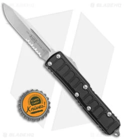 Microtech UTX-85 II Signature Series S/E OTF Automatic Black (3.1" Satin Serr) 9 Microtech UTX-85 II Signature Series S/E OTF Automatic Black (3.1" Satin Serr) -Blade HQ Shop Microtech UTX 85 SS SE OTF Auto Black Satin Partial Serr BHQ 141937 jr bottlecap