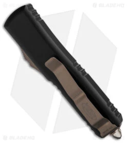 Microtech UTX-85 Spartan OTF Automatic Knife Black (3.1" Bronze) -Blade HQ Shop Microtech UTX 85 Spartan OTF AK Black 3in Bronze BHQ 178483 td side