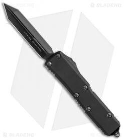 Microtech UTX-85 Spartan OTF Automatic Knife Black (3.125" DLC) 230-1DLCT