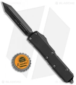 Microtech UTX-85 Spartan OTF Automatic Knife Black (3.125" DLC) 230-1DLCT -Blade HQ Shop Microtech UTX 85 Spartan OTF Auto Black DLC 230 1DLCT BHQ 118801 jr bottlecap
