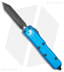 Microtech UTX-85 Spartan OTF Automatic Knife Blue (3.1" Black) 230-1 BL