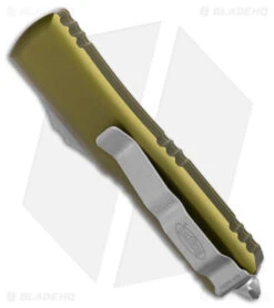 Microtech UTX-85 Spartan OTF Automatic Knife OD Green (3.1" Apocalyptic) -Blade HQ Shop Microtech UTX 85 Spartan OTF Auto OD Green Apocalyptic BHQ 176952 jr side