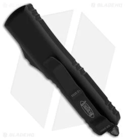 Microtech UTX-85 Spartan Tactical OTF Automatic Knife (3.1" Black Double FS) -Blade HQ Shop Microtech UTX 85 Spartan Tactical OTF AK 3in Black Double FS BHQ 179140 td side