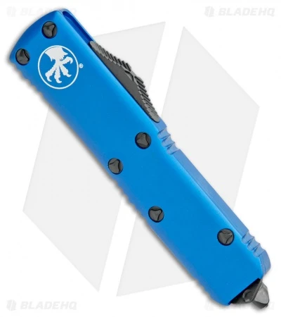 Microtech UTX-85 T/E OTF Automatic Knife Blue (3.125" Black Serr) 233-2 BL 4 Microtech UTX-85 T/E OTF Automatic Knife Blue (3.125" Black Serr) 233-2 BL - Image 2