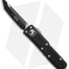 Microtech UTX-85 T/E OTF Automatic Knife (3.125" Black) 233-1 -Blade HQ Shop Microtech UTX 85 TE OTF Auto Black 233 1 BHQ 88779 jr 1