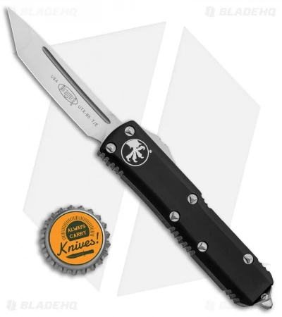 Microtech UTX-85 T/E Tanto OTF Automatic Knife Black Aluminum (3.1" Satin) 233-4 6 Microtech UTX-85 T/E Tanto OTF Automatic Knife Black Aluminum (3.1" Satin) 233-4 - Image 4