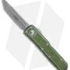 Microtech UTX-85 T/E OTF Automatic Knife Distressed OD Green (3.125" Stonewash) -Blade HQ Shop Microtech UTX 85 TE OTF Auto Distressed OD Green SW 233 10DOD BHQ 101298 jr