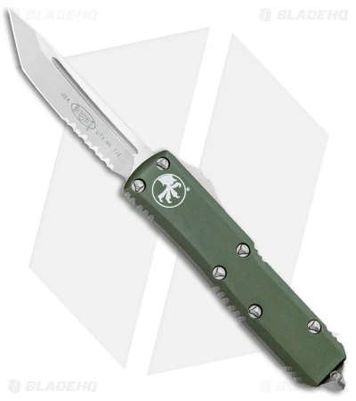 Microtech UTX-85 T/E OTF Automatic Knife OD Green (3.125" Satin Serr) 233-5OD 3 Microtech UTX-85 T/E OTF Automatic Knife OD Green (3.125" Satin Serr) 233-5OD