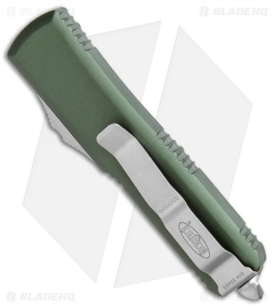 Microtech UTX-85 T/E OTF Automatic Knife OD Green (3.125" Satin Serr) 233-5OD 5 Microtech UTX-85 T/E OTF Automatic Knife OD Green (3.125" Satin Serr) 233-5OD - Image 3